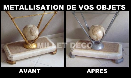 metallisation a froid, metallisation objets, Seine-Maritime 76, hauts de seine 92, val-de-marne, agencement de cloison, beton cire